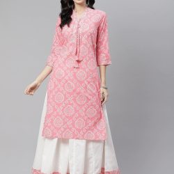 Divena Pink Kurta with Palazzo